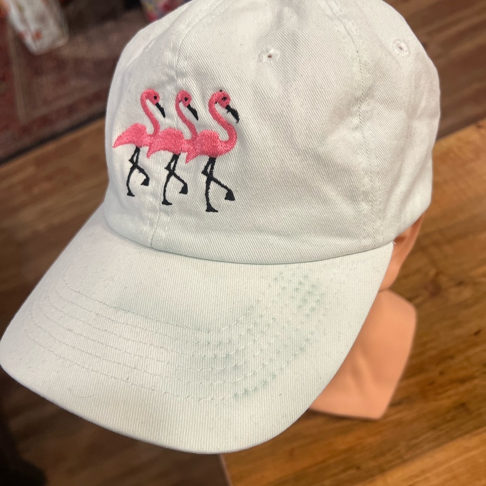 Unk Flamingo Embroidered Women's Cap - White and Pink
